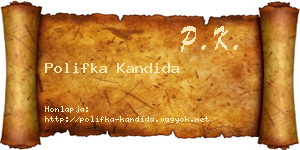 Polifka Kandida névjegykártya